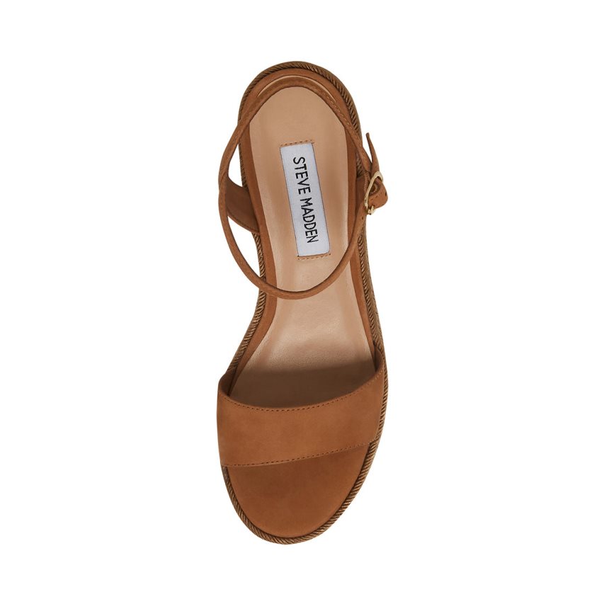 Sandalias de Plataforma Steve Madden Andrea Mujer Marrones | ES PU609S